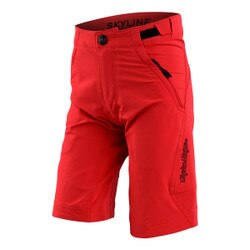 Troy Lee Designs Skyline Mono Short Shell Kids' in Fiery Red